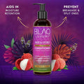BLAQ LUXURY Sage & Lychee | Repair and Strengthen Conditioner Organic with Biotin for Healthy Hair Growth & Moisture Retention 12 fl oz