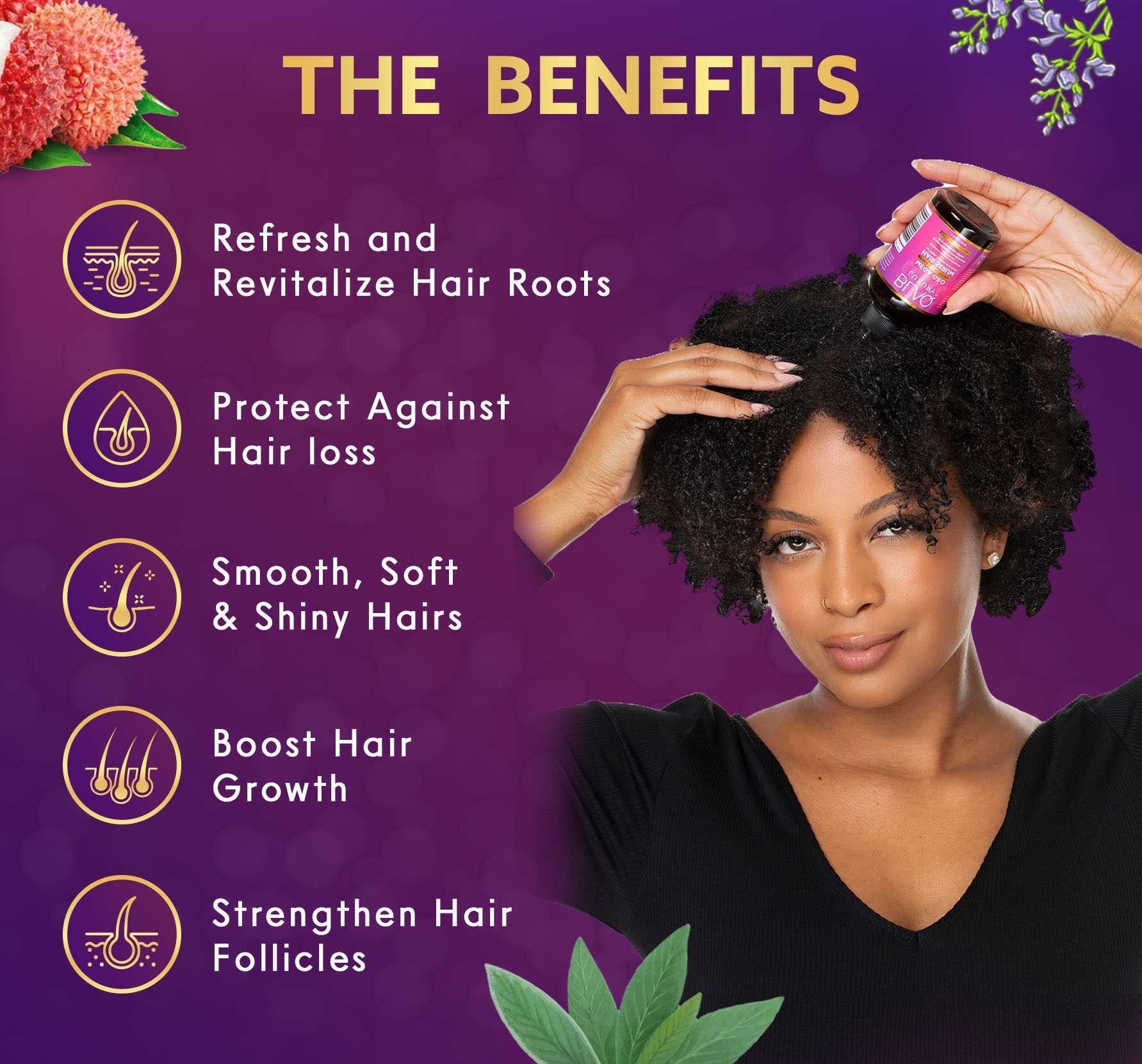 Blaq Luxury Mega Gro Hair Serum with Biotin & Essential Oils for Healthy Hair Growth Non-Greasy Daily Care 4 fl oz Haircare